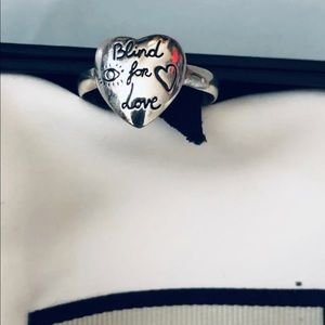 Gucci silver ‘Blind for Love’ ring